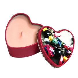 Scatola con candela a forma di cuore 