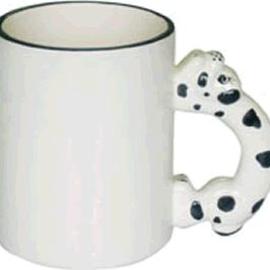 Tazza con manico a forma di cane
