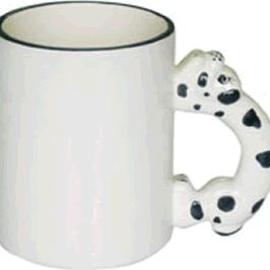 Tazza con manico a forma di cane 