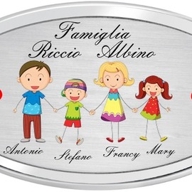 Ovale fuori porta argento e oro 