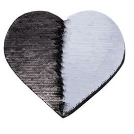 Patch cuore bianco/nera