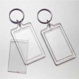 Portachiavi in plastica con inserto trasparente