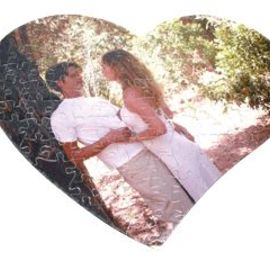 Puzzle a forma di cuore, f.to A4
