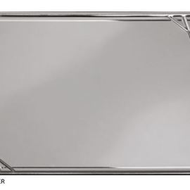 Targa argento con bordino geometrico